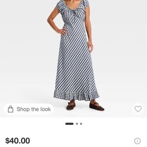 Universal Thread Navy Checkered Maxi Dress